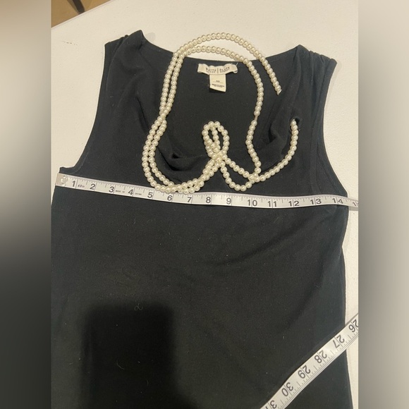 White House Black Market Sleeveless Hanging Neck Knitted Pearl Collar Blouse XS - Picture 3 of 10